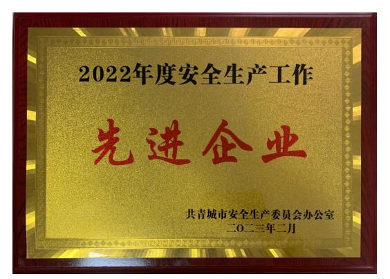 2022年度**生产工作先进企业