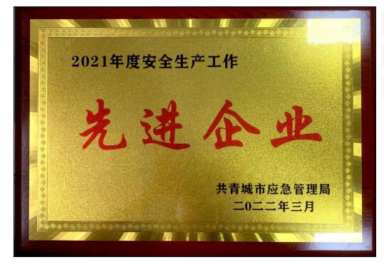 2021年度**生产工作先进企业